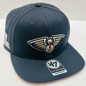 '47 Brand New Orleans Pelicans Sure‎ Shot Captain Snapback Hat Adjustable Blue